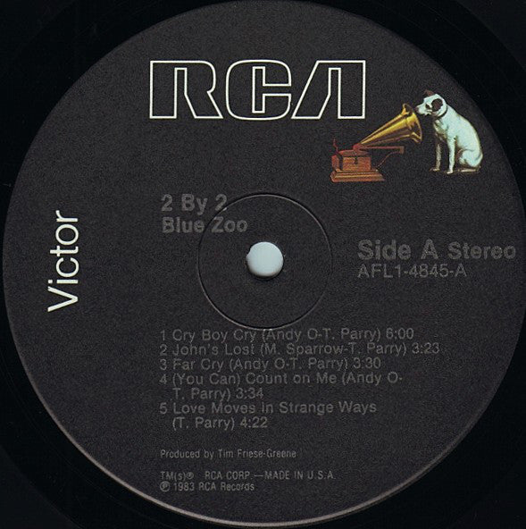 Blue Zoo : 2 By 2 (LP, Album, Ind)