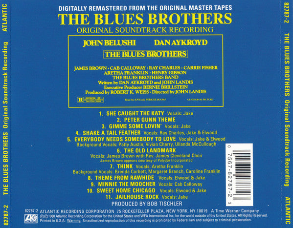 The Blues Brothers : The Blues Brothers (Original Soundtrack Recording) (CD, Album, RE, RP)
