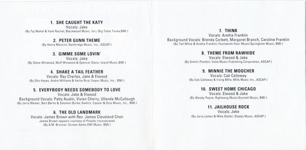 The Blues Brothers : The Blues Brothers (Original Soundtrack Recording) (CD, Album, RE, RP)