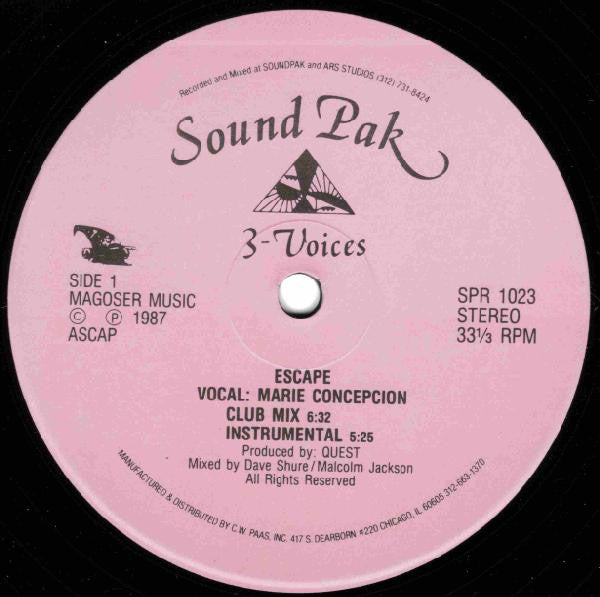 3-Voices : Escape (12")