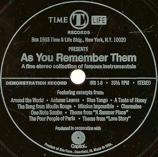 Unknown Artist : As You Remember Them (Flexi, 7", S/Sided, Promo)