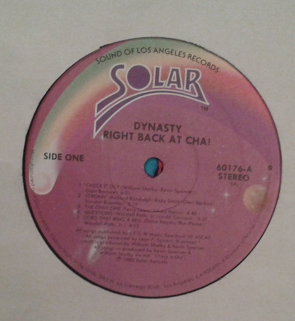 Dynasty : Right Back At Cha! (LP, Album, SP )