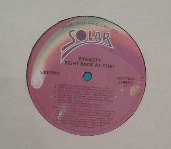 Dynasty : Right Back At Cha! (LP, Album, SP )