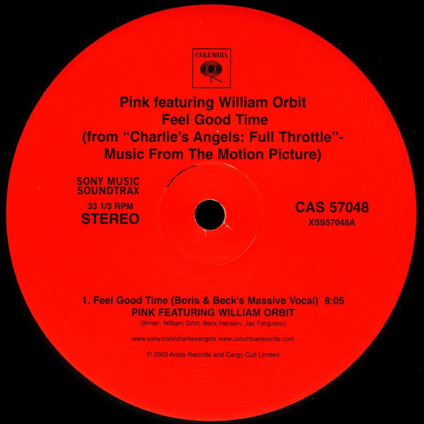 P!NK Featuring William Orbit : Feel Good Time (12")