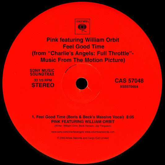 P!NK Featuring William Orbit : Feel Good Time (12")