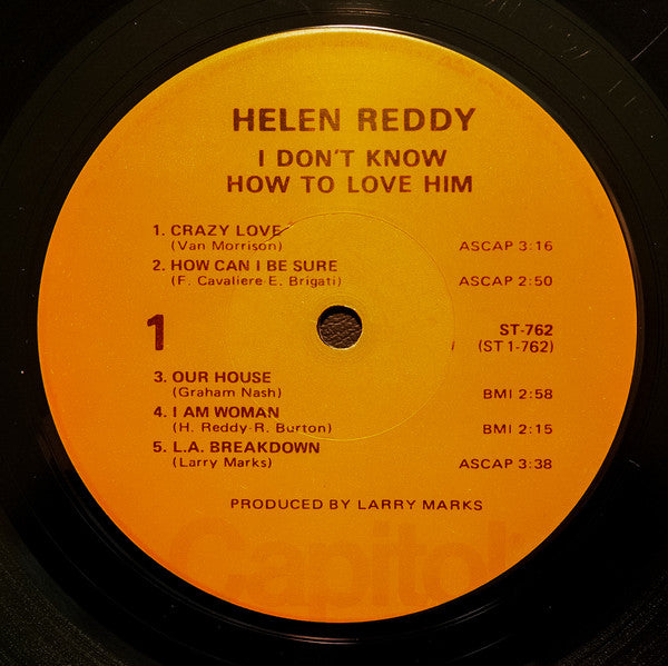Helen Reddy : I Don't Know How To Love Him (LP, Album, Ora)