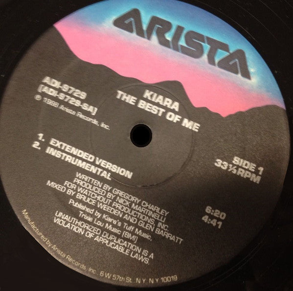 Kiara : The Best Of Me (12")