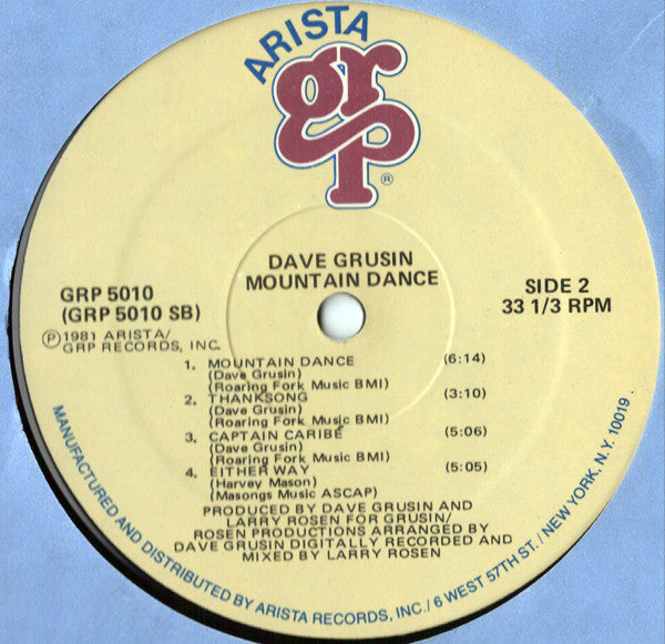 Dave Grusin : Mountain Dance (LP, Album)