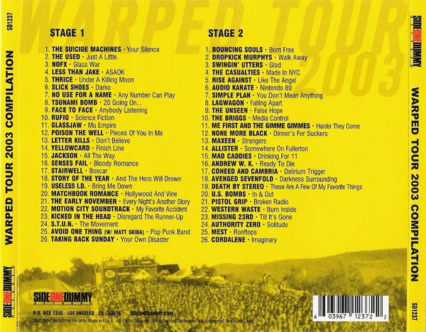 Various : Vans Warped Tour (2003 Tour Compilation) (2xCD, Comp)