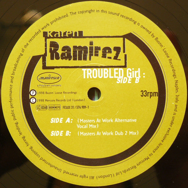 Karen Ramirez : Troubled Girl (12")