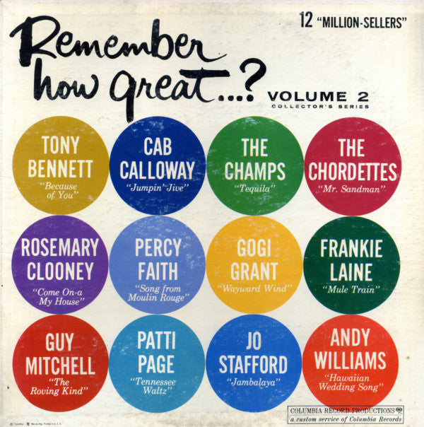 Various : Remember How Great...? Volume 2 (LP, Comp)