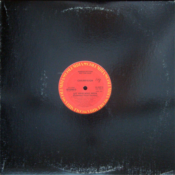 Champaign : Let Your Body Rock (12", Promo)
