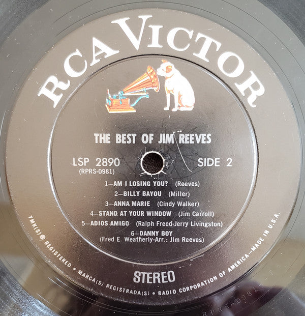 Jim Reeves : The Best Of Jim Reeves (LP, Comp, Mono, Ind)