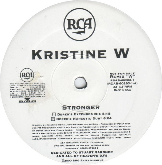 Kristine W : Stronger (12", Promo)