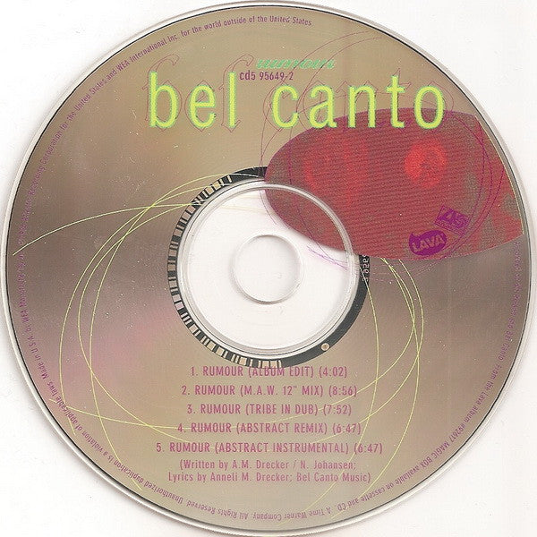 Bel Canto : Rumour (CD, Maxi)