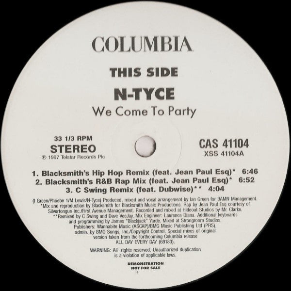 N-Tyce : We Come To Party (12", Promo)
