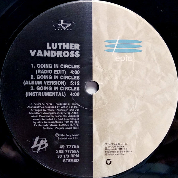 Luther Vandross : Going In Circles / Love The One You're With (12")