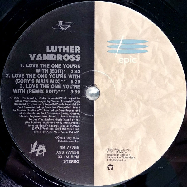 Luther Vandross : Going In Circles / Love The One You're With (12")