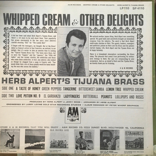 Herb Alpert & The Tijuana Brass : Whipped Cream & Other Delights (LP, Album, RE)