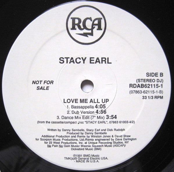 Stacy Earl : Love Me All Up (12", Promo)