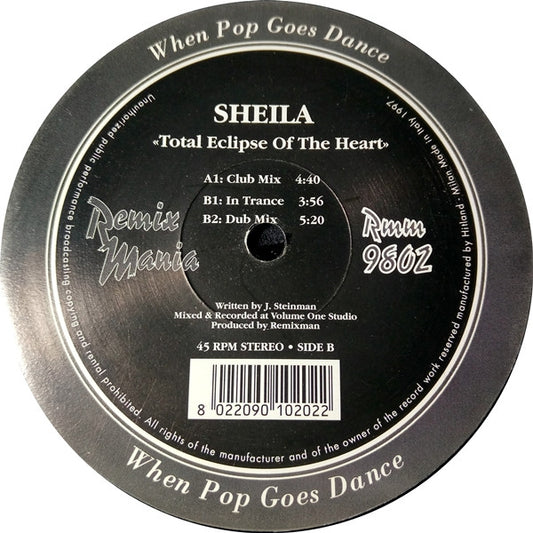 Sheila (3) : Total Eclipse Of The Heart (12")