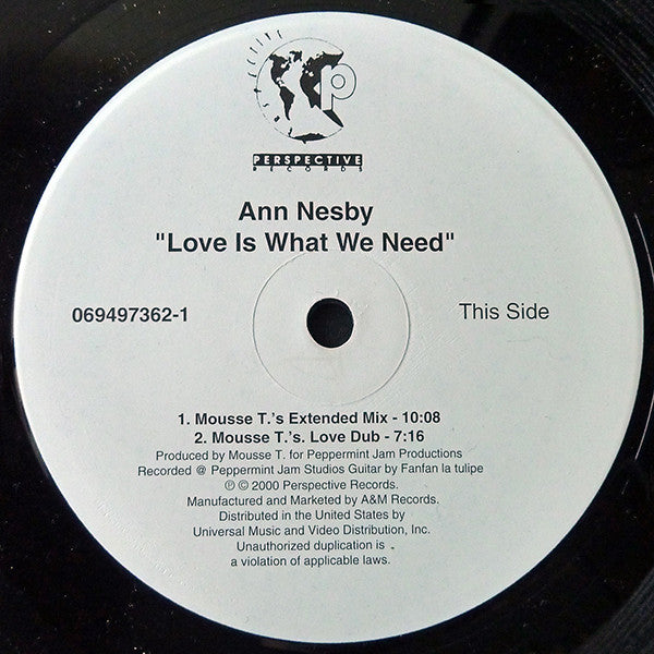 Ann Nesby : Love Is What We Need (Remixes By DJ Sneak & KCC) (12", Promo)