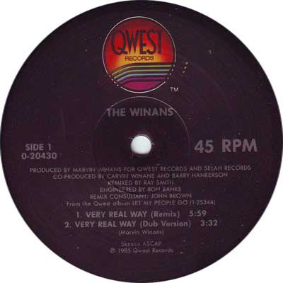 The Winans : Very Real Way / Let My People Go (12")