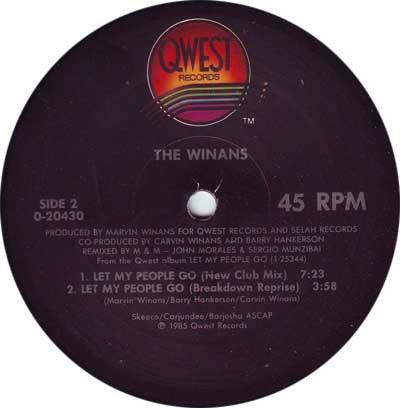 The Winans : Very Real Way / Let My People Go (12")