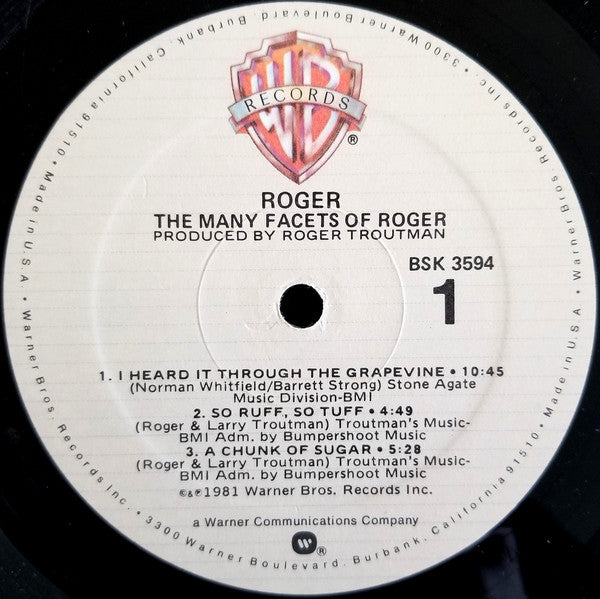 Roger Troutman : The Many Facets Of Roger (LP, Album, All)