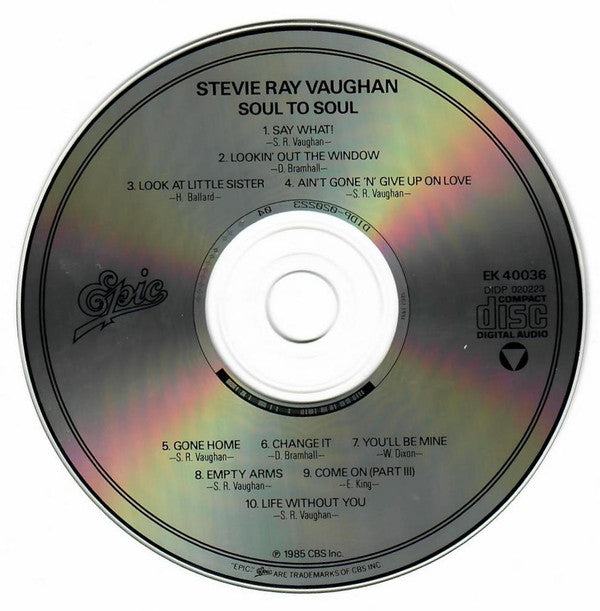 Stevie Ray Vaughan & Double Trouble : Soul To Soul (CD, Album, RE)