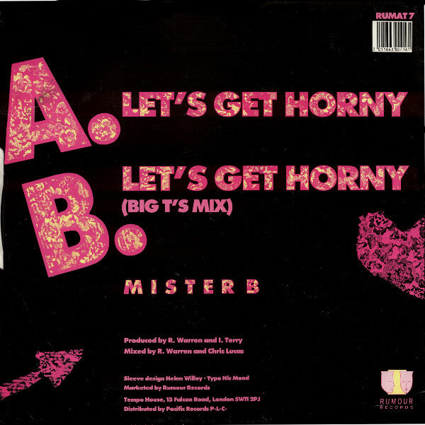 Mister B (2) : Let's Get Horny (12")