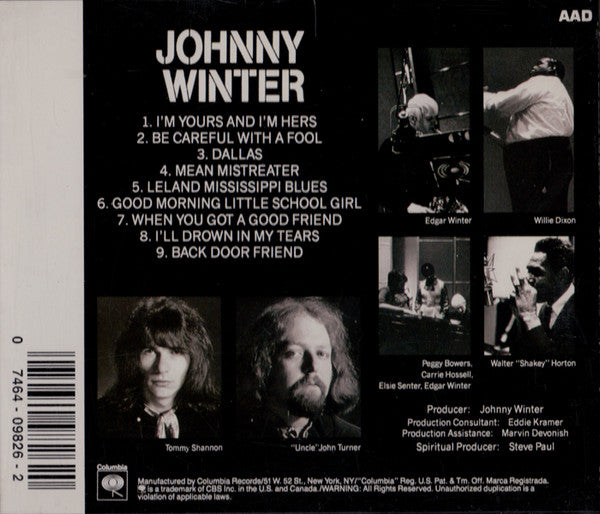 Johnny Winter : Johnny Winter (CD, Album, RE)