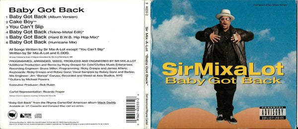 Sir Mix-A-Lot : Baby Got Back (CD, Maxi, Dig)