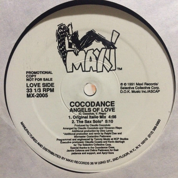 Cocodance : Angels Of Love (12", Promo)