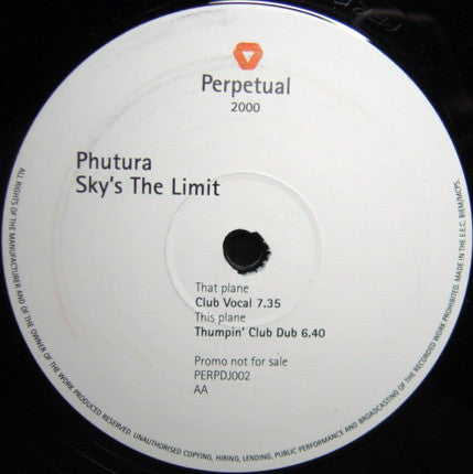 Phutura (2) : Sky's The Limit (12")