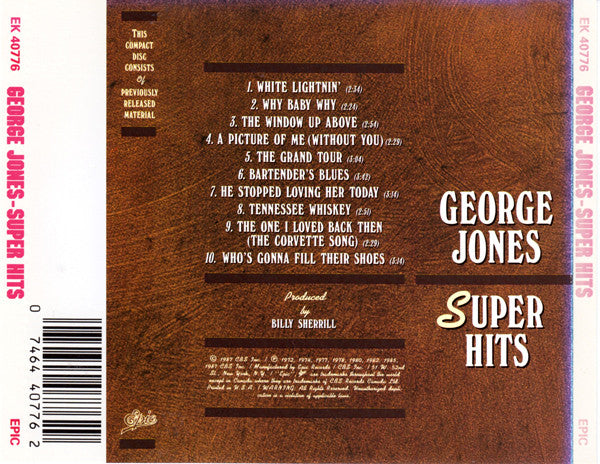 George Jones (2) : Super Hits (CD, Comp, RP, DAD)