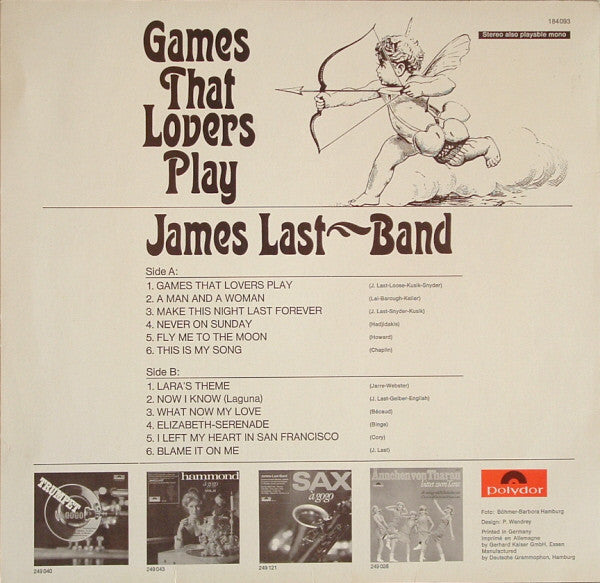 The James Last Band : Games That Lovers Play (LP, Album)