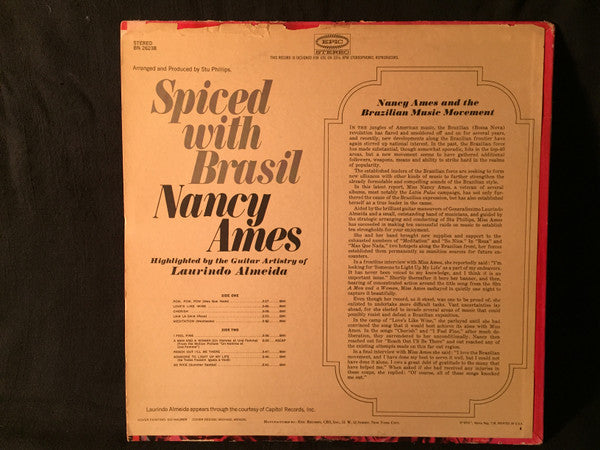 Nancy Ames : Spiced With Brasil (LP, Album)