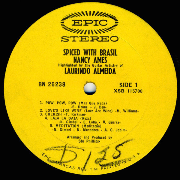 Nancy Ames : Spiced With Brasil (LP, Album)