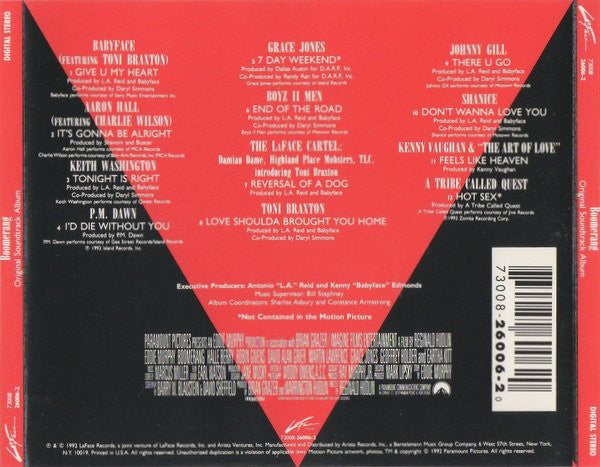 Various : Boomerang (Original Soundtrack Album) (CD, Album, Comp)