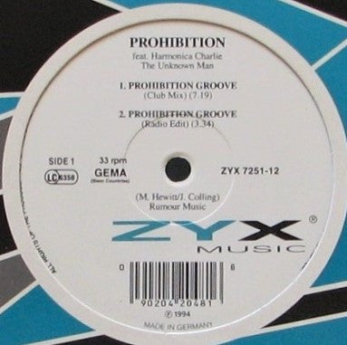 Prohibition : Prohibition Groove (12")