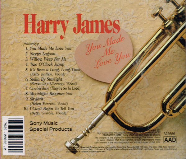 Harry James (2) : You Made Me Love You (CD, Comp)