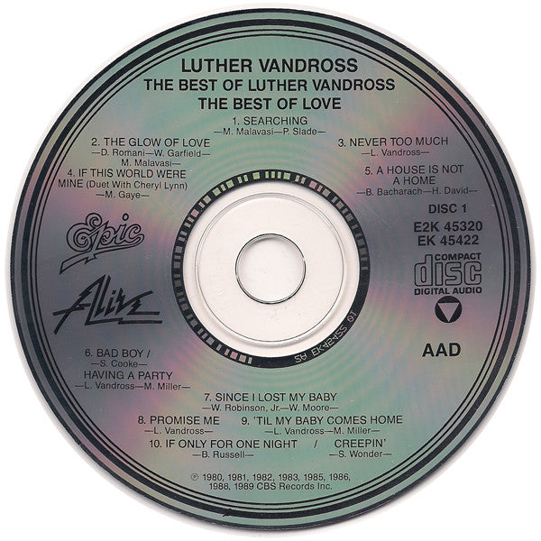 Luther Vandross : The Best Of Luther Vandross...The Best Of Love (2xCD, Album, Comp, RM)