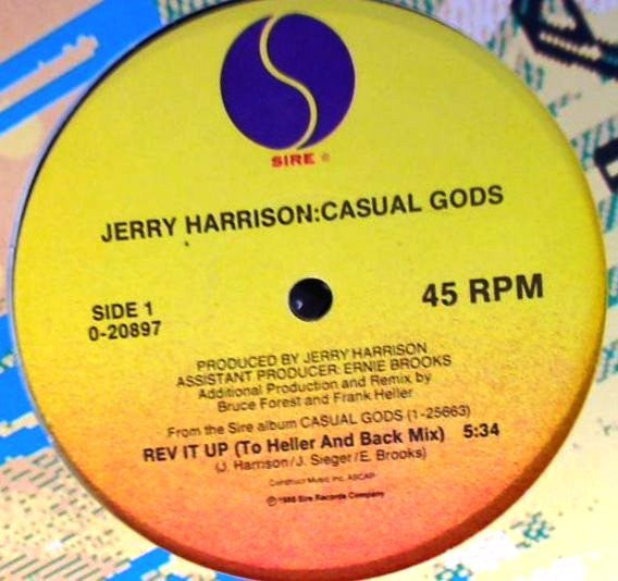 Jerry Harrison: Casual Gods : Rev It Up (12", Single, Gen)