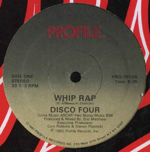 Disco Four : Whip Rap / Let It Whip (12", Single)