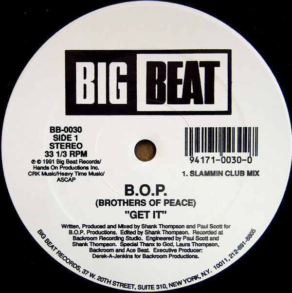 B.O.P. : Get It / Get Off (12")