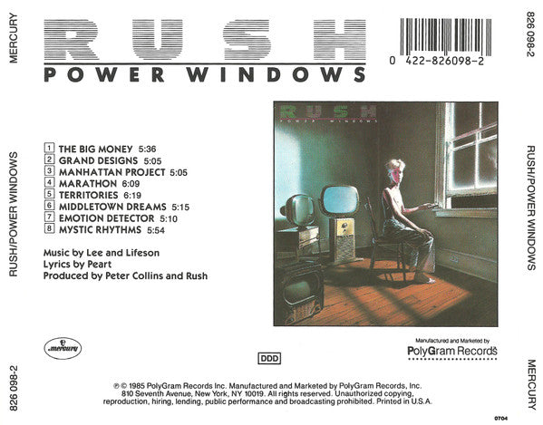 Rush : Power Windows (CD, Album, RE)