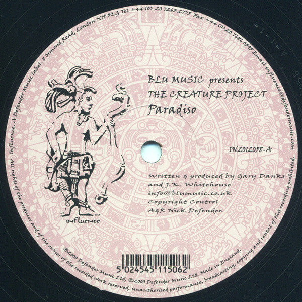 Blu Music Presents The Creature Project : Paradiso / Afro Paradiso (12")