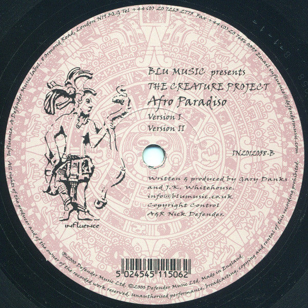 Blu Music Presents The Creature Project : Paradiso / Afro Paradiso (12")