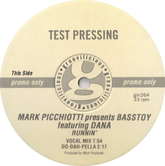 Mark Picchiotti Presents Basstoy Featuring Dana Stovall : Runnin' (12", Promo, TP)